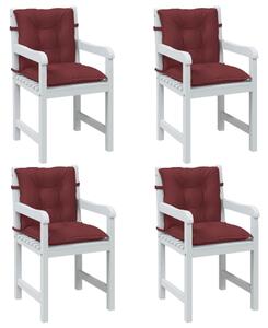 VidaXL Jastuci za stolice 4 kom prošarano boja vina 100x50x7cm tkanina