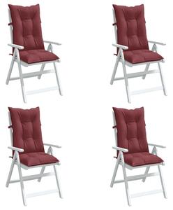 VidaXL Jastuci za stolice 4 kom prošarano boja vina 120x50x7cm tkanine