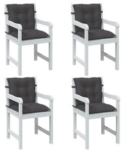 VidaXL Jastuci za stolice 4 kom prošarano antracit 100x50x7 cm tkanina