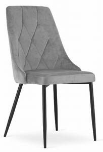 Svijetlo siva blagovaonska stolica od baršuna IMOLA