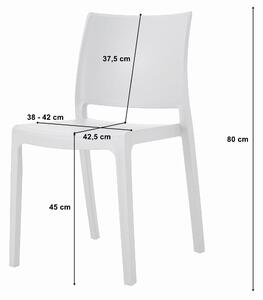 Bijela plastična stolica KLEM