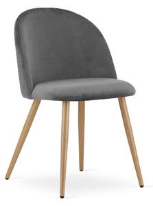 Siva stolica od baršuna BELLO