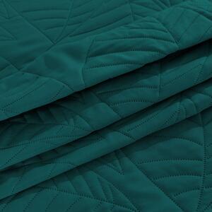 Tirkizni prekrivač za krevet sa uzorkom LEAVES Dimenzije: 170 x 210 cm