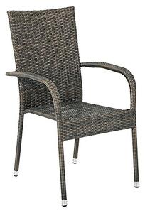 Sunfun Mia Vrtna stolica koja se može slagati jedna na drugu (Tamnosmeđe boje, Plastika, Širina: 56 cm)