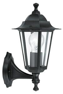 Eglo Laterna 4 Vanjska zidna svjetiljka (60 W, Crne boje, Prozirno, IP44)