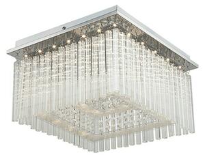 Globo LED stropna svjetiljka Vince (21 W, D x Š x V: 36 x 36 x 23 cm, Krom, Prozirno, Neutralno bijelo)