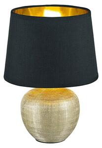 Reality Leuchten Okrugla stolna svjetiljka Luxor (60 W, Ø x V: 150 mm x 26 cm, Zlatne boje, Crne boje, Zlatne boje, E14)