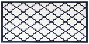 VidaXL Vanjski tepih modro-bijeli 80 x 150 cm reverzibilni dizajn