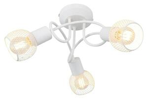 Globo Okrugla stropna svjetiljka Fiastra (120 W, Ø x V: 36 x 20 cm, Bijele boje, E14)