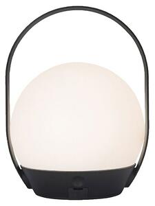 Lutec Punjiva stolna svjetiljka Cardi (3,3 W, D x Š x V: 17,3 x 16 x 22,3 cm, Bijelo-crna, RGBW)