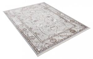 Svijetlo bež-sivi vintage dizajnerski tepih s uzorcima Širina: 140 cm | Duljina: 200 cm