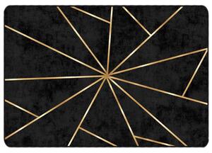 VidaXL Perivi tepih crno-zlatni 120 x 180 cm protuklizni
