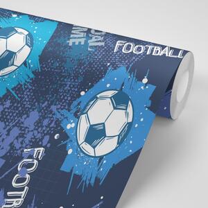 Samoljepljiva tapeta nogometna lopta u plavoj boji