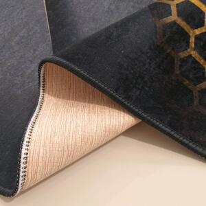 Moderni protuklizni tepih sa zlatnim uzorkom Širina: 60 cm | Duljina: 100 cm