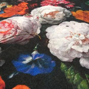 Fenomenalni crni tepih za dnevni boravak u vintage stilu Širina: 80 cm | Duljina: 150 cm