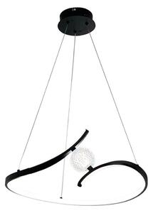 LED Luster na sajli PERLA LED/34W/230V crna