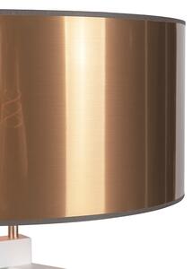 Dizajn podna svjetiljka bijela s bakrenom hladom 50 cm - Puros
