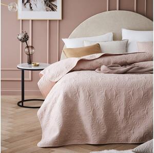 Moderni prekrivač u puder ružičastoj boji 170 x 210 cm