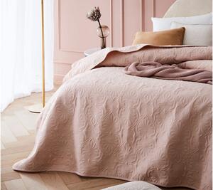 Moderni prekrivač u puder ružičastoj boji 170 x 210 cm