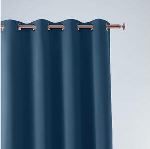 Kvalitetni jednobojni plavi zastor sa vješanjem na prstenje 140 x 260 cm