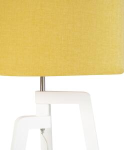 Moderna podna svjetiljka bijela s kukuruznim hladom 50 cm - Puros