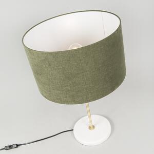 Mesingana stolna svjetiljka sa zelenom hladom 35 cm - Kaso