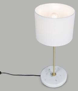 Mesingana stolna svjetiljka s bijelim hladom 20 cm - Kaso