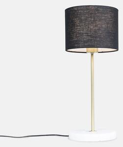 Mesingana stolna svjetiljka s crnim hladom 20 cm - Kaso