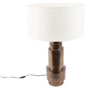 Art deco stolna svjetiljka s hladom bijela 50 cm - Bruut