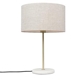 Stolna svjetiljka mesing sive sjene 35 cm - Kaso