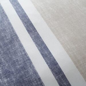 Plavo-bež posteljina za bračni krevet 200x200 cm Banded Stripe - Catherine Lansfield
