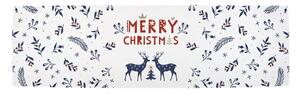 Božićni pamučni nadstolnjak 140x40 cm Merry Blue Christmas - Butter Kings