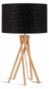 Stolna lampa s crnim sjenilom i konstrukcijom od bambusa Good & Mojo Kilimanjaro