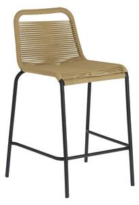 Bež barska stolica sa čeličnom konstrukcijom Kave Home Glenville, visina 62 cm