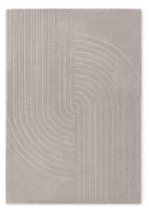 Svijetlo sivi ručno rađen vunen tepih 120x180 cm Arcura – Vikosa