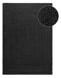 Crni obostrani/ručno rađen juten tepih 160x230 cm Juno – Hanse Home