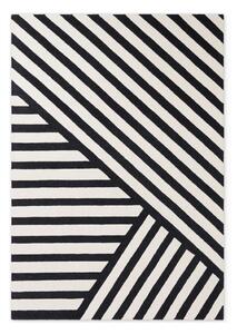 Crno-bijeli ručno rađen vunen tepih 120x180 cm Stryve Noir – Elle Decoration