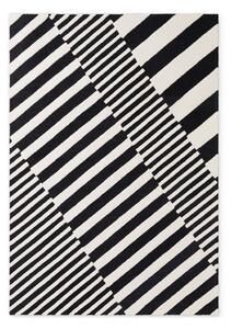 Crno-bijeli ručno rađen vunen tepih 120x180 cm Stryve Flux – Elle Decoration