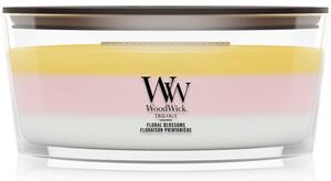 Woodwick Trilogy Floral Blossoms mirisna svijeća s drvenim fitiljem 453.6 g