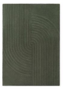 Tamno zeleni ručno rađen vunen tepih 160x230 cm Arcura – Vikosa