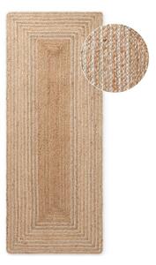 Obostrana/ručno rađena jutena staza u prirodnoj boji/u svijetloj prirodnoj boji 80x200 cm Juno – Hanse Home