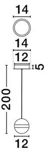ALAZ LED VISILICA CRNA/ZLATNA 3000K IP20 NL9124117