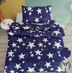 Posteljina od krepa STAR tamno plava Dimenzije posteljine: 70 x 90 cm | 140 x 200 cm