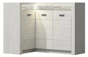 Zondo.hr Kutna komoda Nadenas N15 O (hrast craft bijeli) . 1104882