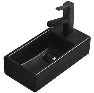 Mexen Inez lijevi umivaonik na radnoj površini 40 x 20 cm, crni mat - 21484085L