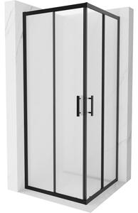 Mexen Rio kvadratna tuš kabina 80 x 80 cm, matirano, crna - 860-080-080-70-30