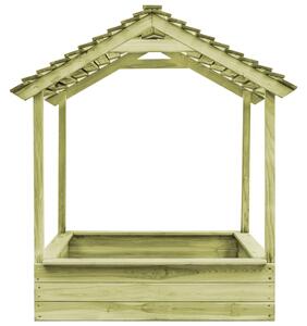 VidaXL Vrtna kućica za igru s pješčanikom 128x120x145 cm od borovine