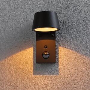 Paulmann Capea LED senzorska vanjska zidna svjetiljka antracit aluminij, Crno, Metal