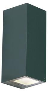 Moderna zidna svjetiljka tamnozelena 2 svjetla GU10 70mm IP54 - Baleno