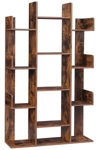 Polica za knjige, drvena polica s 13 polica za odlaganje, 86 x 25 x 140 cm | VASAGLE